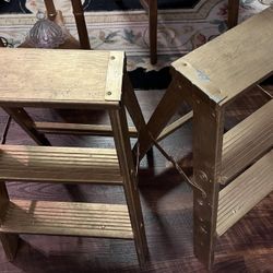 22” Vintage Folding 2 Step Ladder