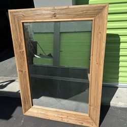 Creative co op wood frame mirror new