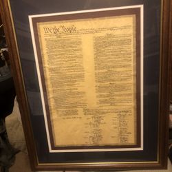  Wall Art Framed Matted US Documents 