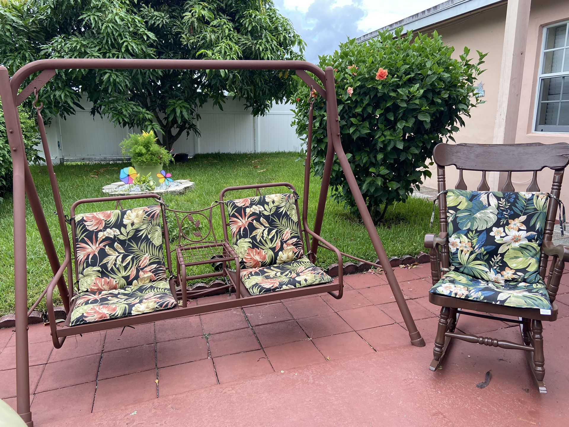 Outdoor Swing Chair and Rocking Chair