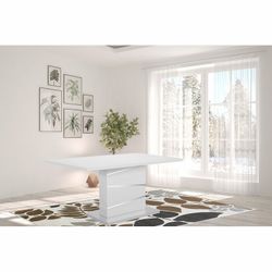New-Modern White Glossy Dining Table