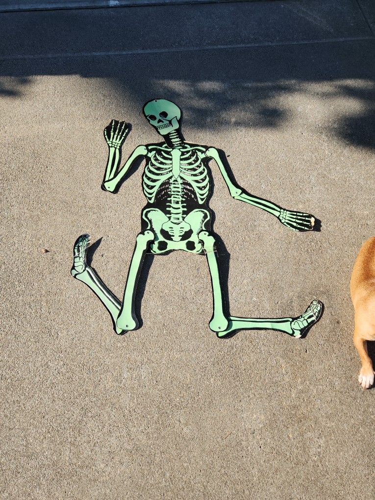 Halloween 70s Posable Skeleton Die Cut