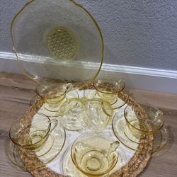 Antique Tea Set - Vintage Teacup Collection - Patterned Glassware