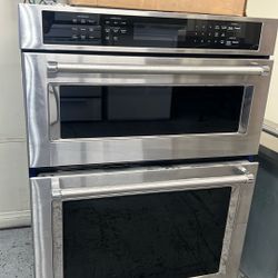 KITCHEN AID 30”WIDE MICROWAVE OVEN COMBO IN STAINLESS STEEL 
