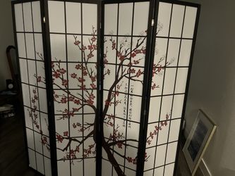 Japanese blossom room divider