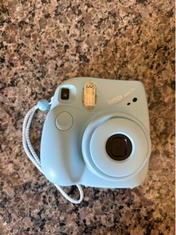 Fujifilm Instax Mini 7+ Plus Instant Camera Light Blue Tested Working
