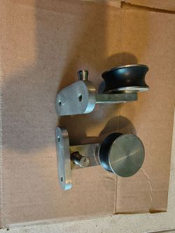 Stanley steel sliding barn door hardware