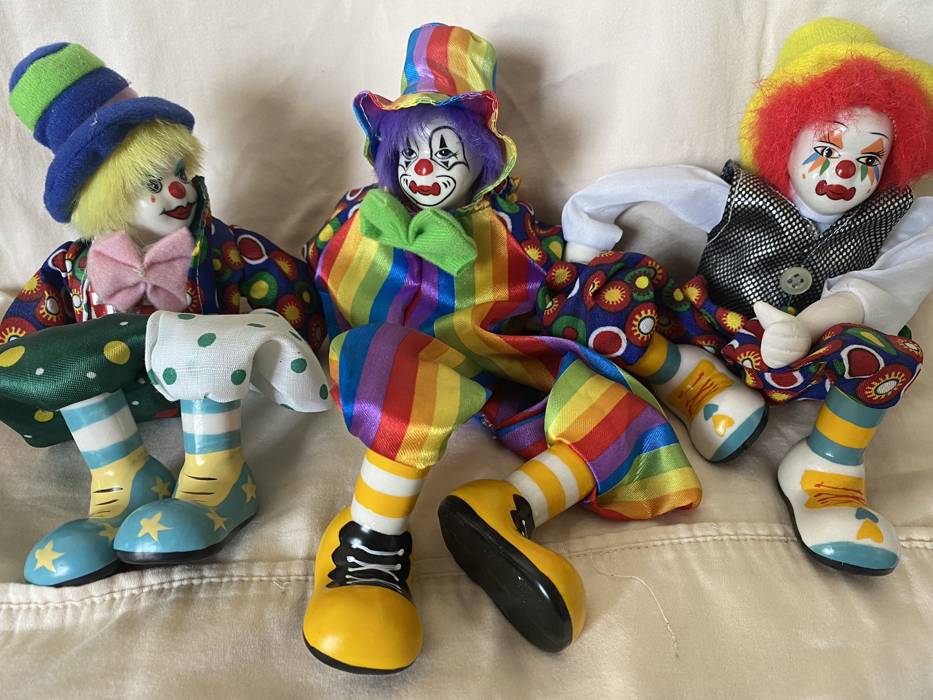 Vintage Ganz Porcelain Clowns 🤡 