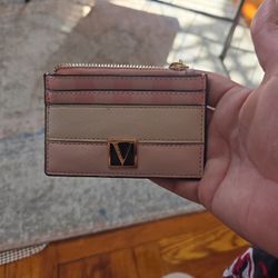 Victoria's Secret The Victoria Card Case Key Chain, Pink Iconic Stripe