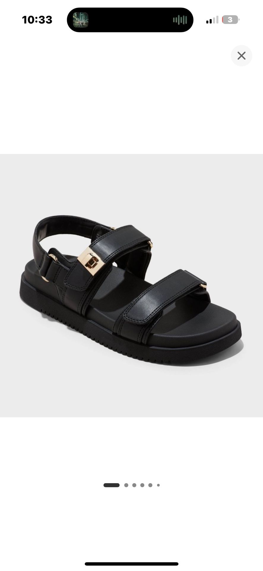 Size 6 Black Sandals