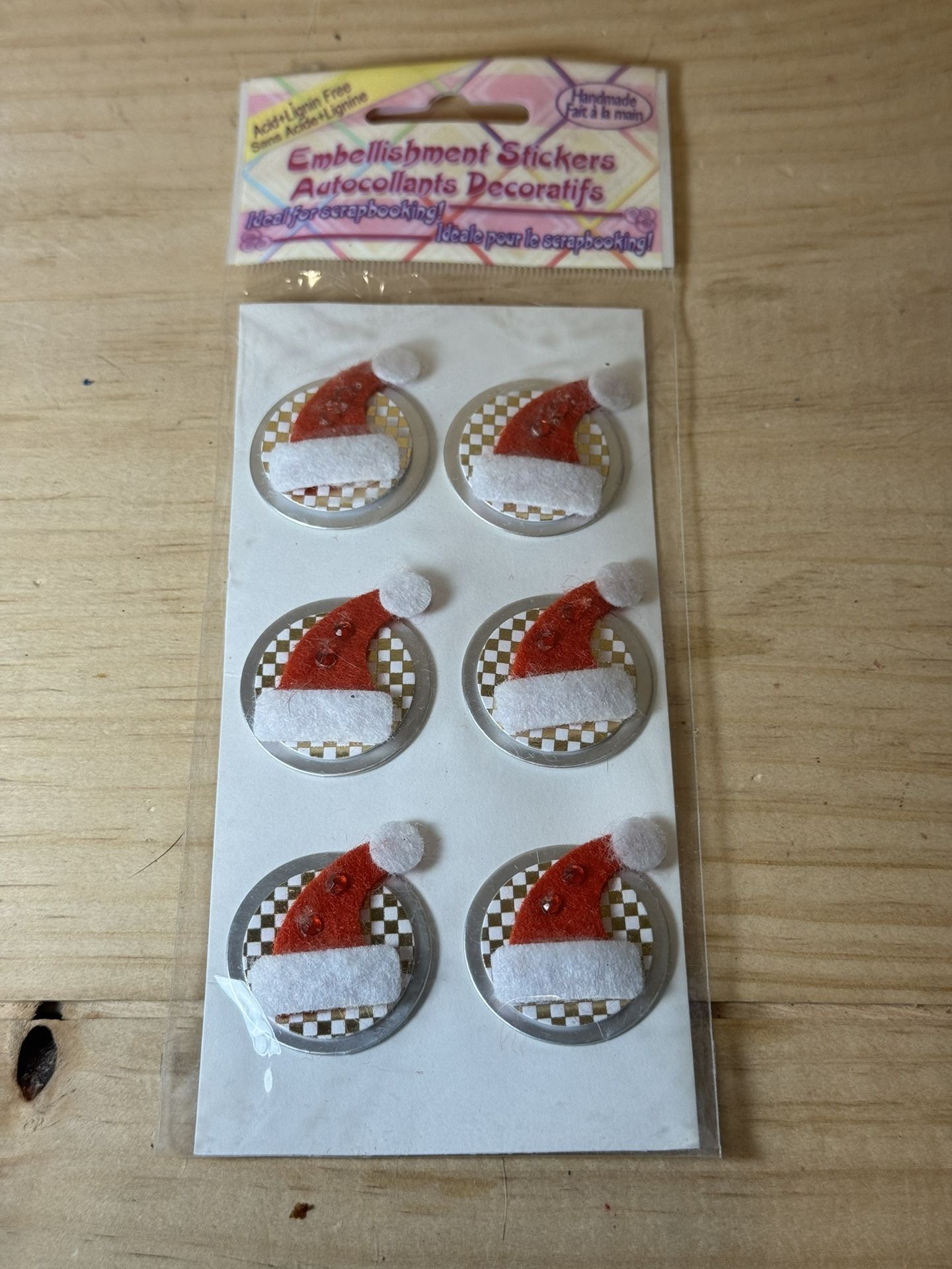 New Santa Claus Hat Christmas Stickers Scrapbooking Crafts Holidays #scrappy