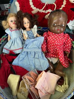 Vintage Vogue Ginny Walker Doll: Mid 50s Blonde, Blue Gingham Dress