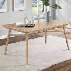 Better Homes & Gardens Springwood 59.5" Rectangle Dining Table, Natural Wood