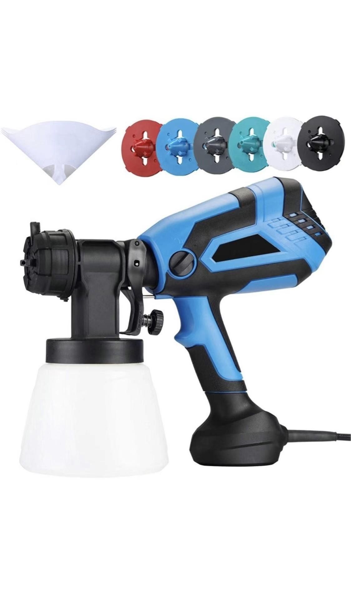 750W Paint Sprayer,Home Sprayer Gun with 1000ml Container, with 6 Nozzle Size for Different Painting Projects, Easy Spraying and Cleaning, Perfect for