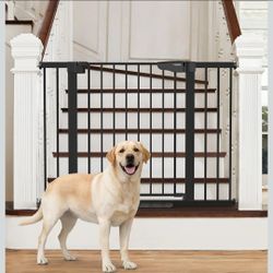Baby Gate Walk Through Auto Close Safety Gate for Stairs Doors Pets Kids