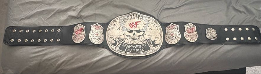 Rare* WWF Smoking Skull Belt (Silver)
