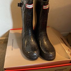 Women’s Hunter boots Sparkly Size 9 $75
