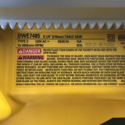Dewalt 8 1/4 Table Saw 