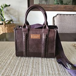 Wrangler Brown Tote Bag With Croc Design