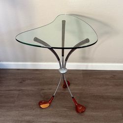 Clubhouse Design Los Angeles Glass Top Golf Club glass top Side Table -  Price is firm, cash only