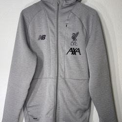 Liverpool FC Football Training Jacket Grey New Balance AXA Track 2019/20 Large