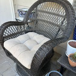 Pier 1 swivel patio chair & cushion