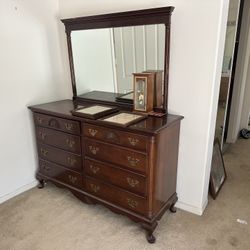 Antique Dressser With Mirror