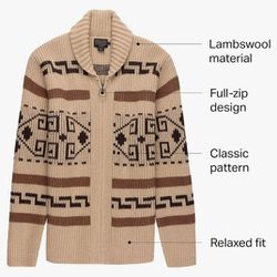 Pendleton Men's The Original Westerley Zip Up Cardigan Sweater - XL