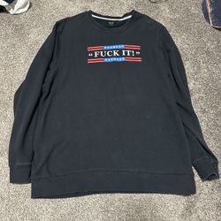 Huf “Fuck It” Crewneck Sweatshirt Black Size XXL