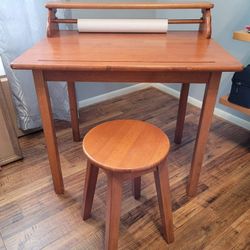 Rectangular Craft Table with Stool