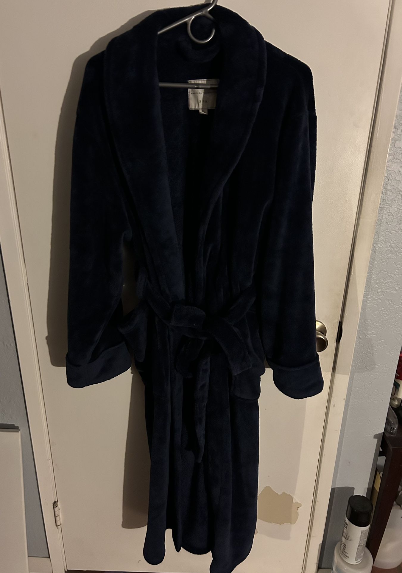American Essentials Spa M/L Bathrobe - Navy