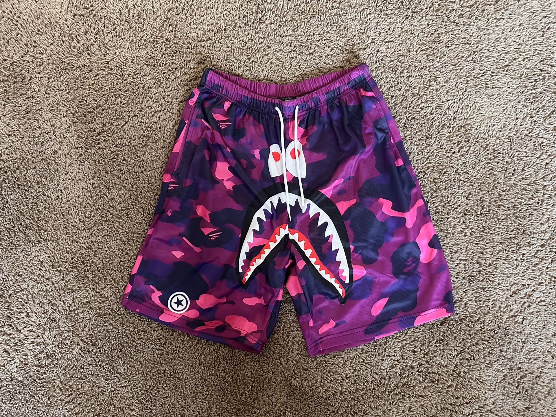 Purple Camo BAPE Shorts