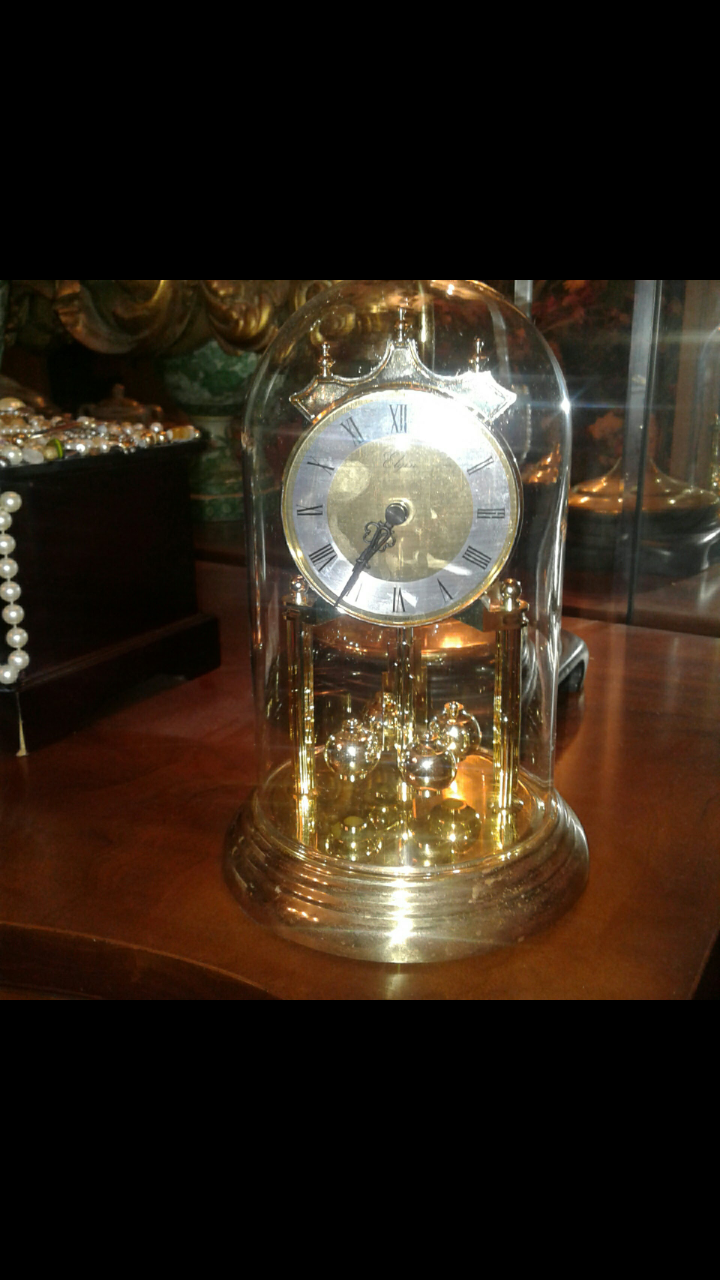Elgin glass domed clock