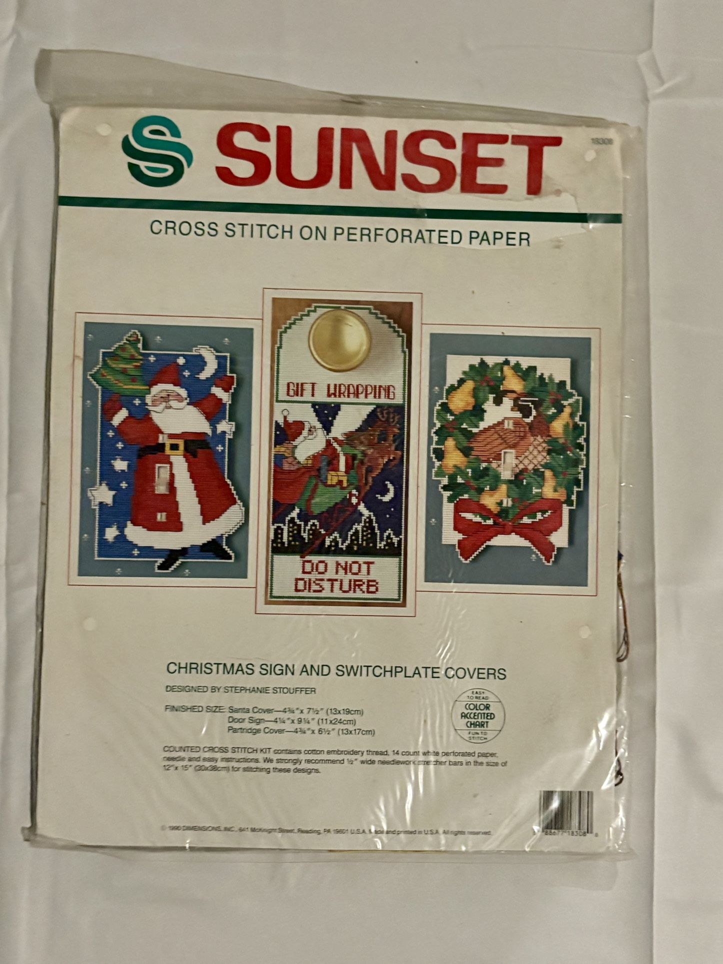 Sunset Cross Stitch Kit – “Christmas Sign and Switchplate Covers”