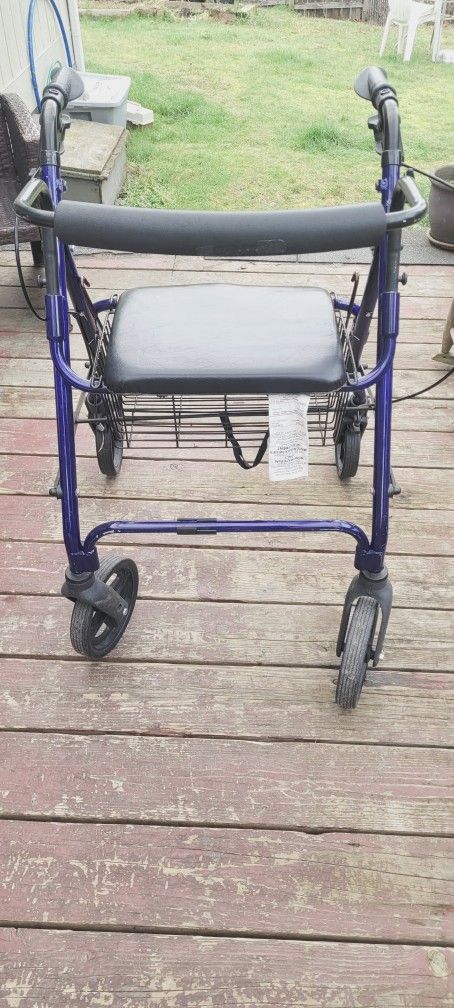 Wide 4 Wheel Adult Walker