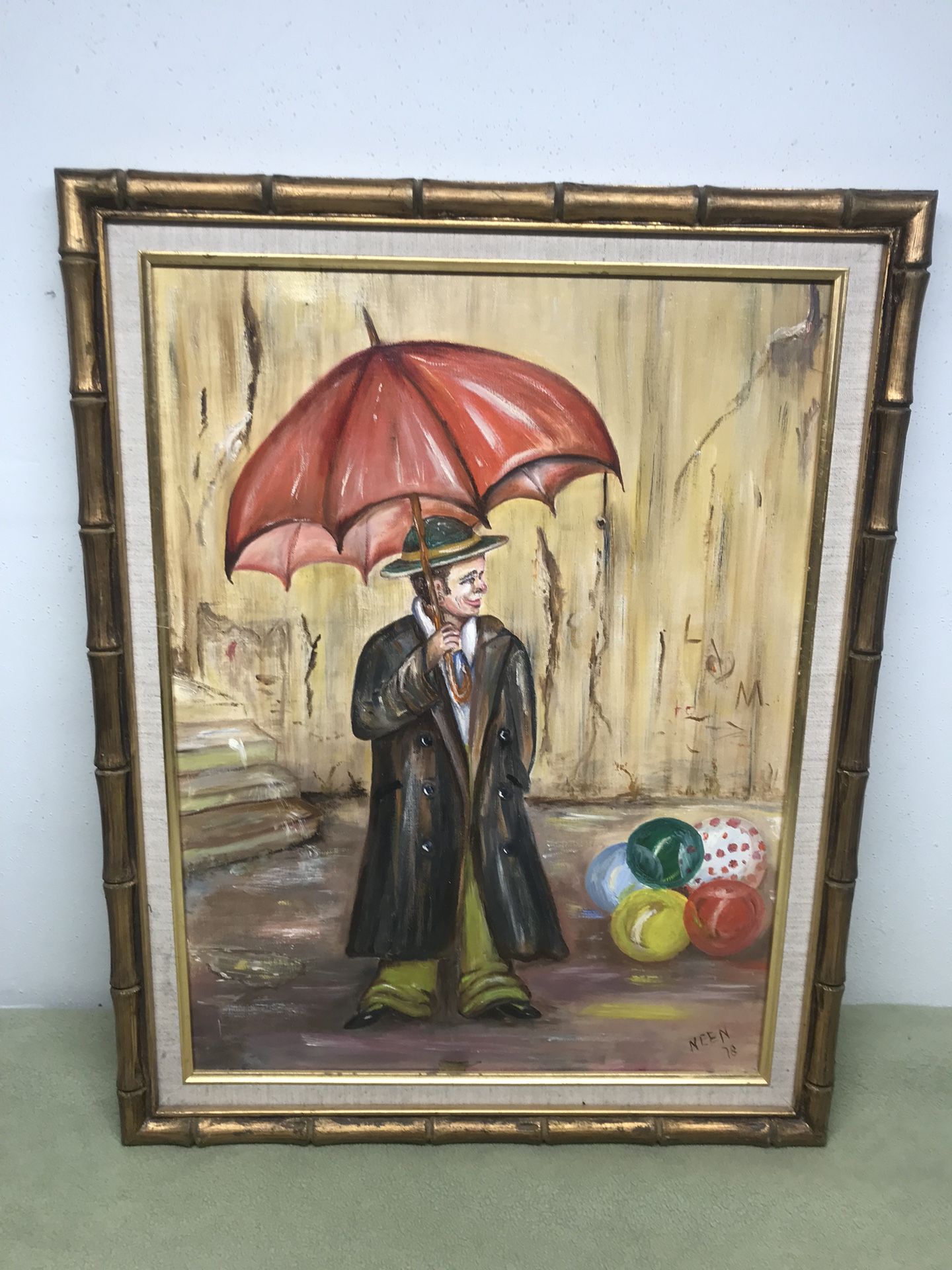 Balloon Man Original Painting-Signed