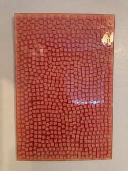 Hand Made Pink Starbust Resin Art Work