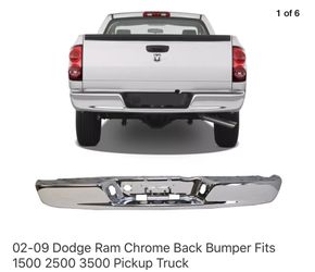 2002-2009 Dodge Ram Rear Bumper Chrome Brand New
