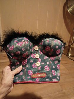 A purse with a unique design.