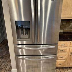 Stainless Steel Whirlpool Refrigerator 