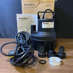 RainBro LJU050 Black 1/2 HP Corded Electric Submersible Utility Pump