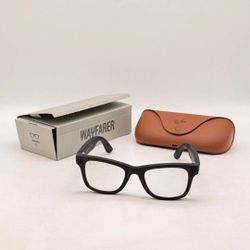 Ray-Ban Meta - Wayfarer (Gen 2) glasses with Meta AI, Audio, Photo, Video Compatibility - Clear lenses - Matte Black 