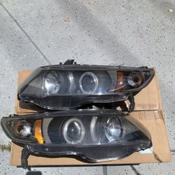 Black Housing Dual Halo LED Projector Headlights