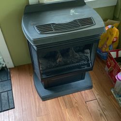 Cast Iron Ventless Gas Fireplace Free Standing 
