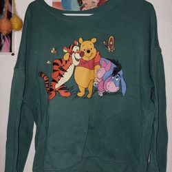 Disney Winnie the Pooh Green Sweatshirt