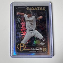 Topps chrome 2024 Paul Skenes card