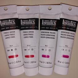 LIQUITEX PROFESSIONAL HEAVY BODY ACRYLICS, BRAND NEW, MISC COLORS & SIZES