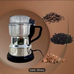 [Electric Powder Mill] 1pc Electric Powder Mill | Stainless Steel Small Grinder, Ultra-Fine Powder, Cereal and Coffee Blender with One-Button Start & 