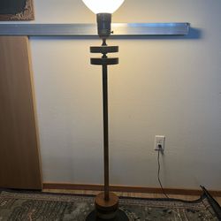 Vintage 50-60s Wood And Brass lamp