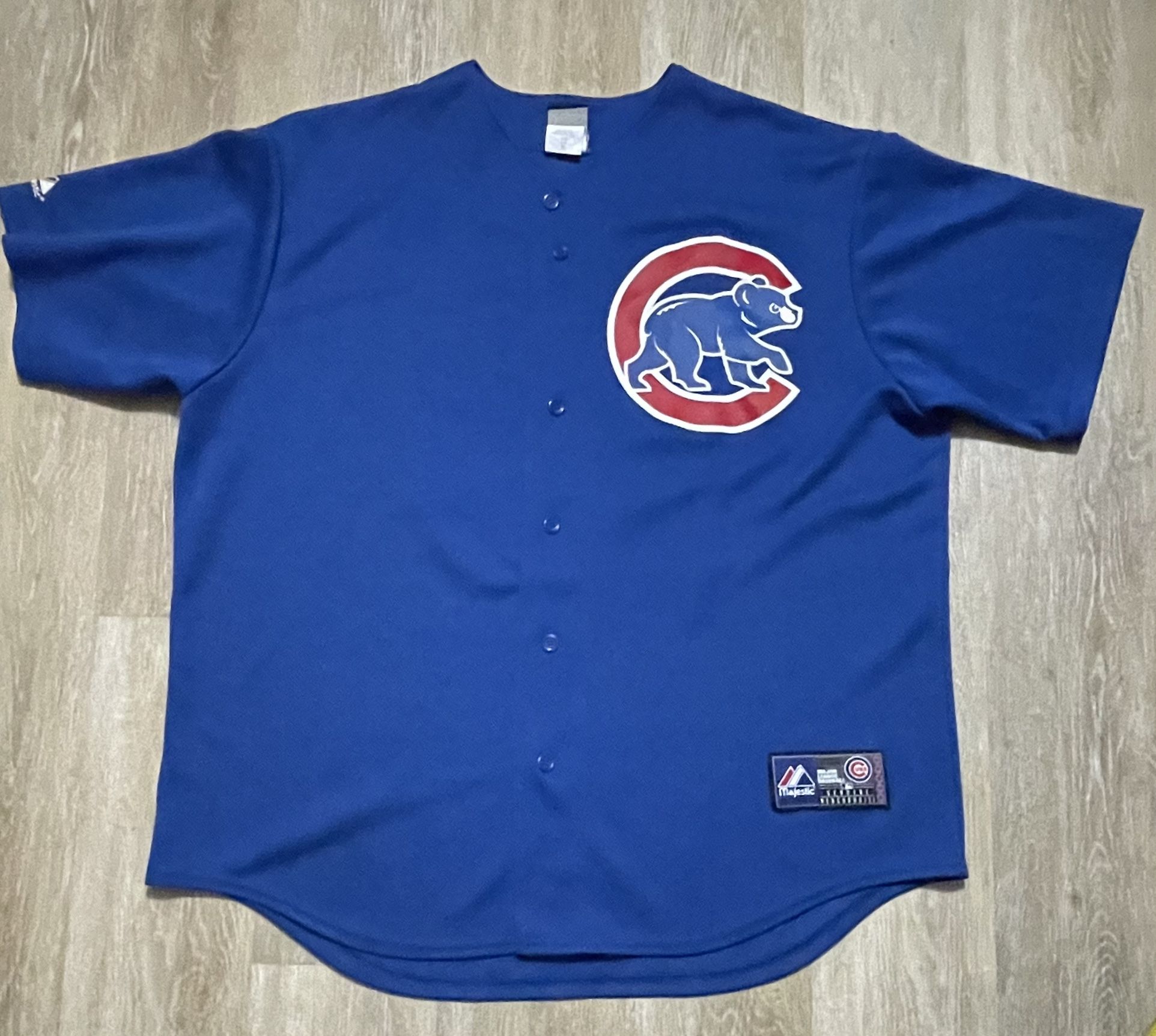 Chicago Cubs MLB #13 Castro Majestic Authentic Stitched Jersey Blue Sz X-Large